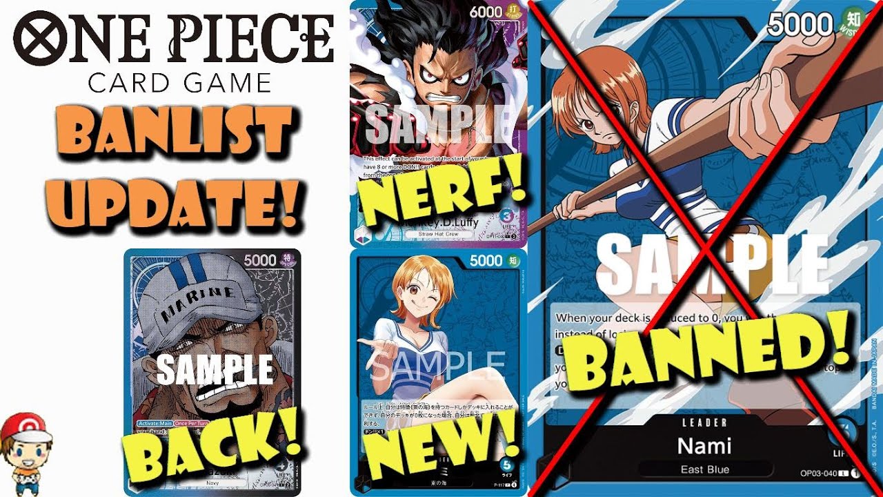 HUGE Banlist Update! Name BANNED! Sakazuki Back! 1st Ever Banned Pairs! (One Piece TCG News)