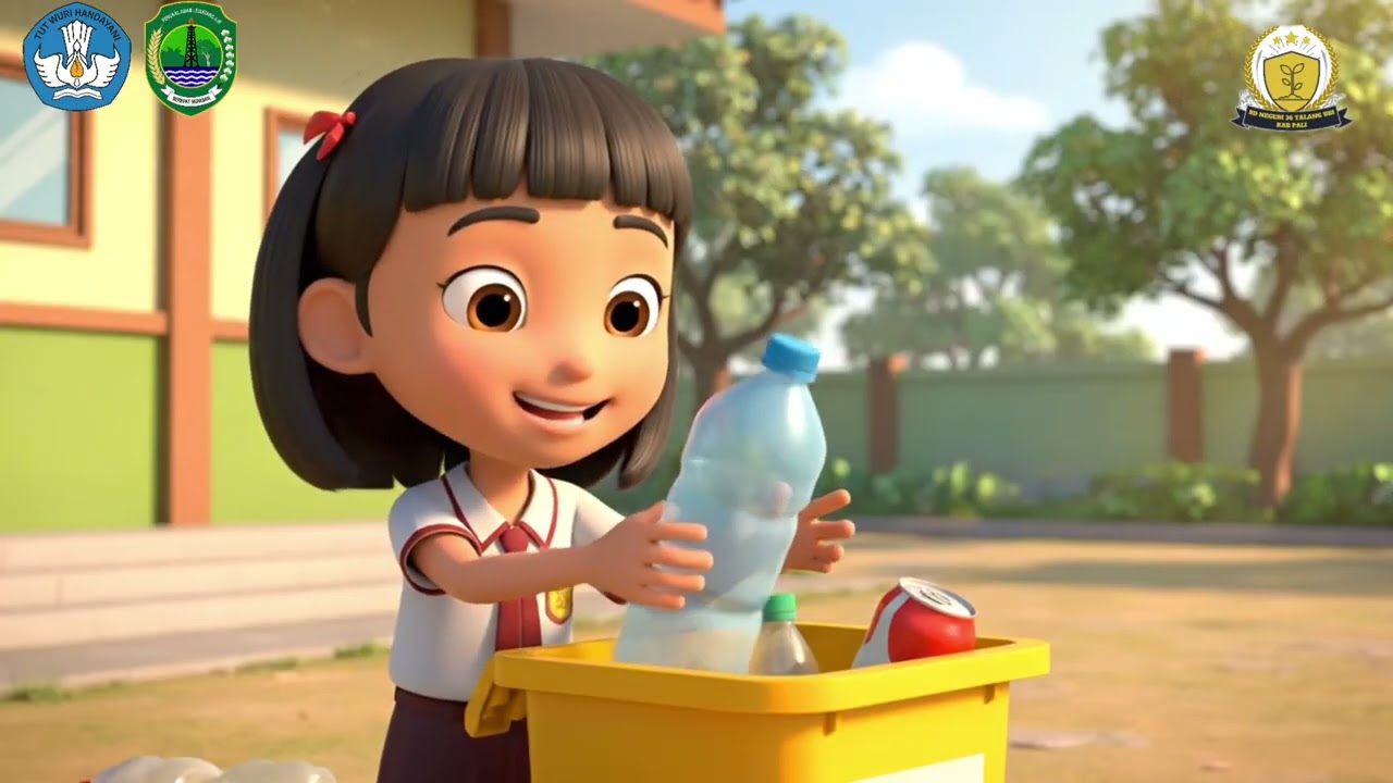 Video Animasi|Cara Memilah Sampah Organik dan Anorganik|by Hendri Purnama Sari,S.Pd.I.,Gr