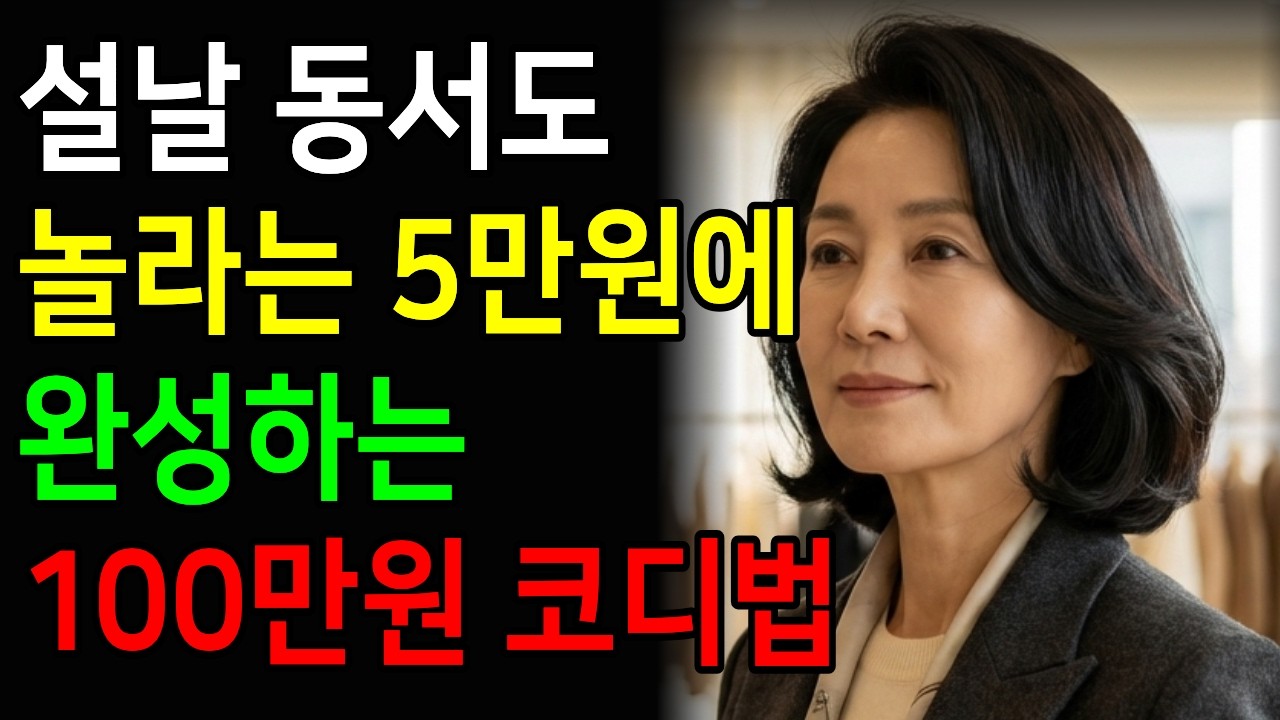 설날 동서가 백화점 옷이냐고 물어보네요. 5만원으로 100만원 귀티 내는 법