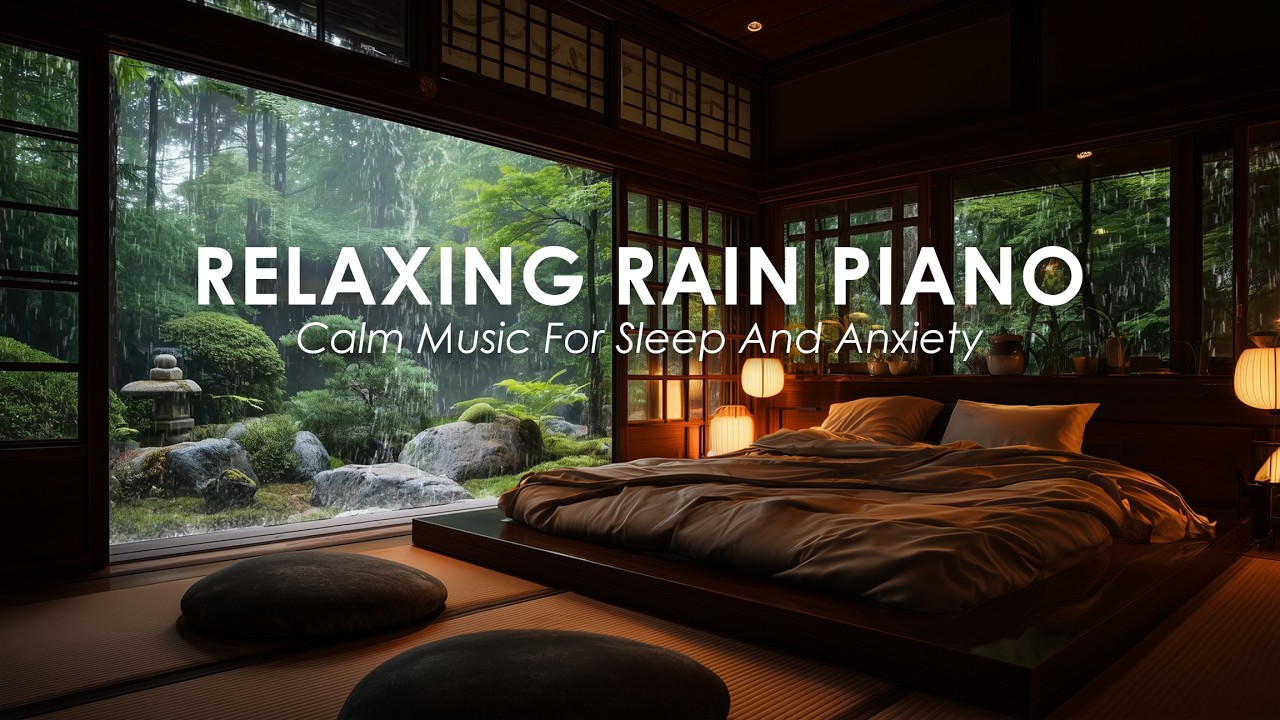 Calming Rain Piano Music to Ease Anxiety, Heal Emotions and Sleep Better