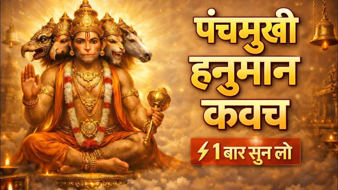 🚩 पंचमुखी हनुमान कवच | Powerful Panchmukhi Hanuman Kavach | सभी संकट दूर 🙏