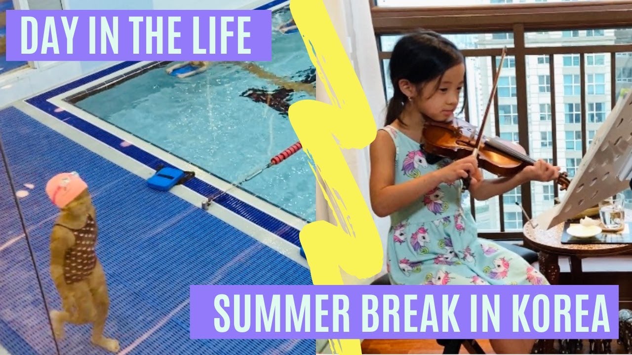 DAY IN THE LIFE, SUMMER BREAK IN KOREA | Swimming, Violin | Tell a Friend