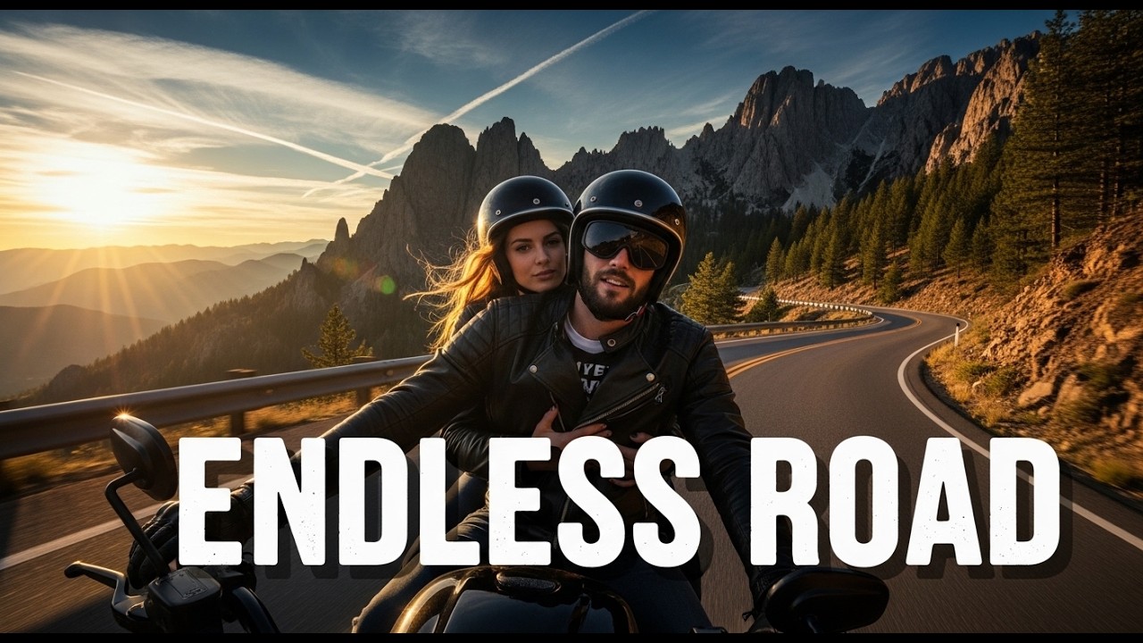 Wild Hearts on Two Wheels – Sunset Rock Ride #HighwayRock #SunsetRide #BikerLifestyle