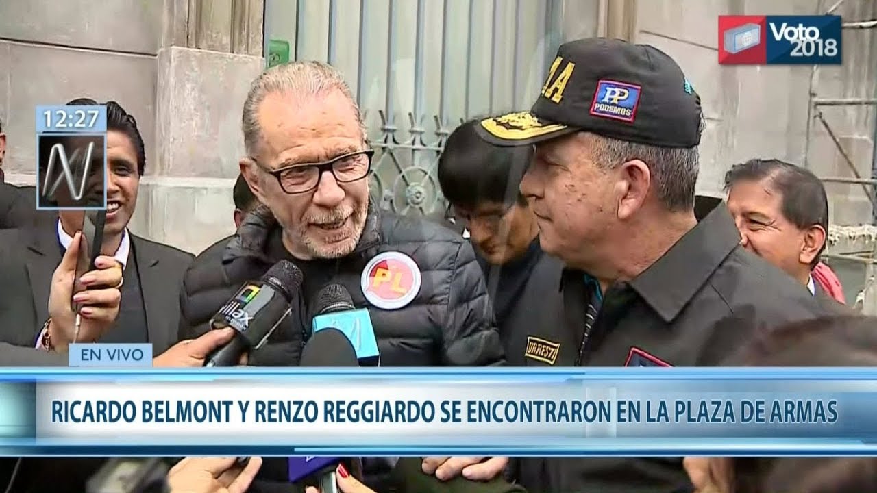 Belmont y Urresti se encontraron en la plaza San Martín y debatieron sobre cuántos años se llevan