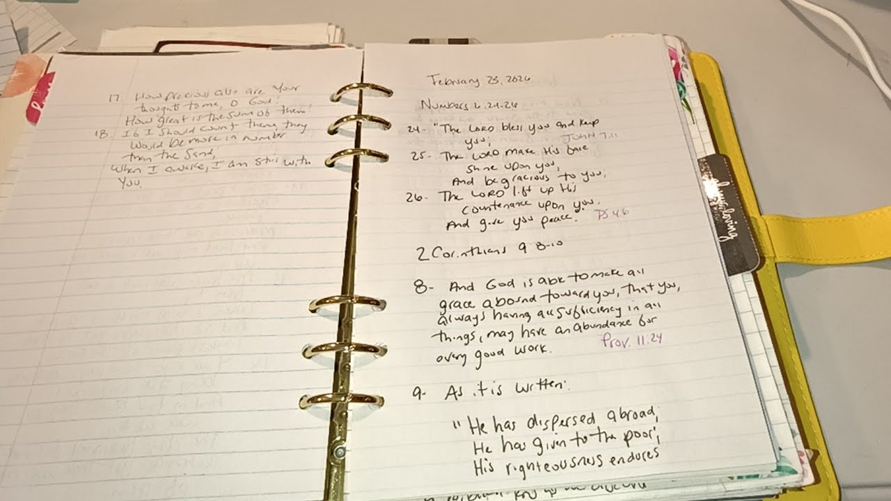 February 23, 2026 | Numbers 6:24-26 & 2 Corinthians 9:8-10 |Scripture Writing Plan|Love God Greatly 