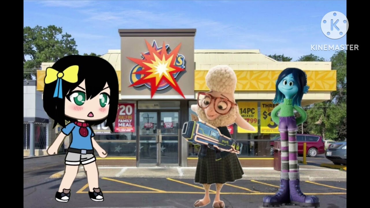 Dawn bellwether blows up the logo at church's chicken restaurant with a noble launcher/ Grounded