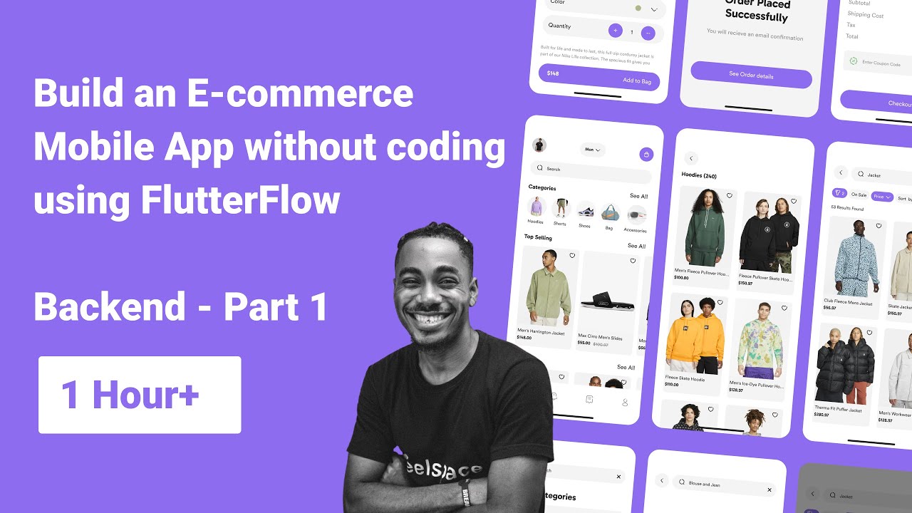Build an E-commerce Mobile App without coding using FlutterFlow - Backend - Part 1