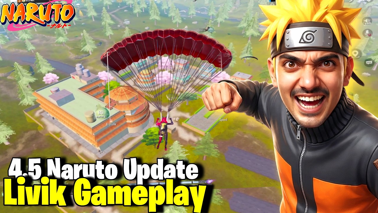 BGMI NEW 4.5 NARUTO UPDATE LIVIK MAP GAMEPLAY 😍