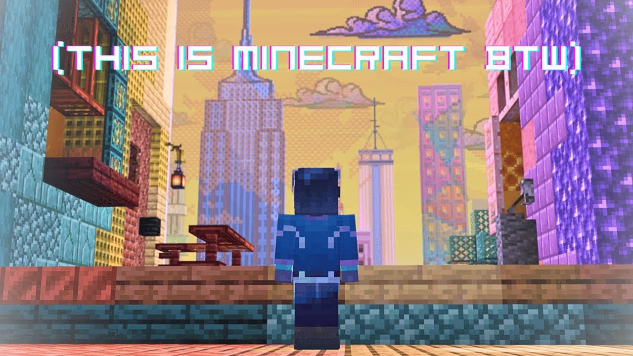 Как создать БЕЗУМНЫЕ картины в стиле Minecraft | Здание с градиентом из многослойного стекла