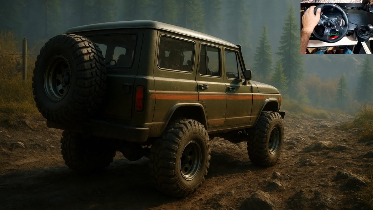 Realistic Off-Road Driving in SnowRunner with Logitech G920