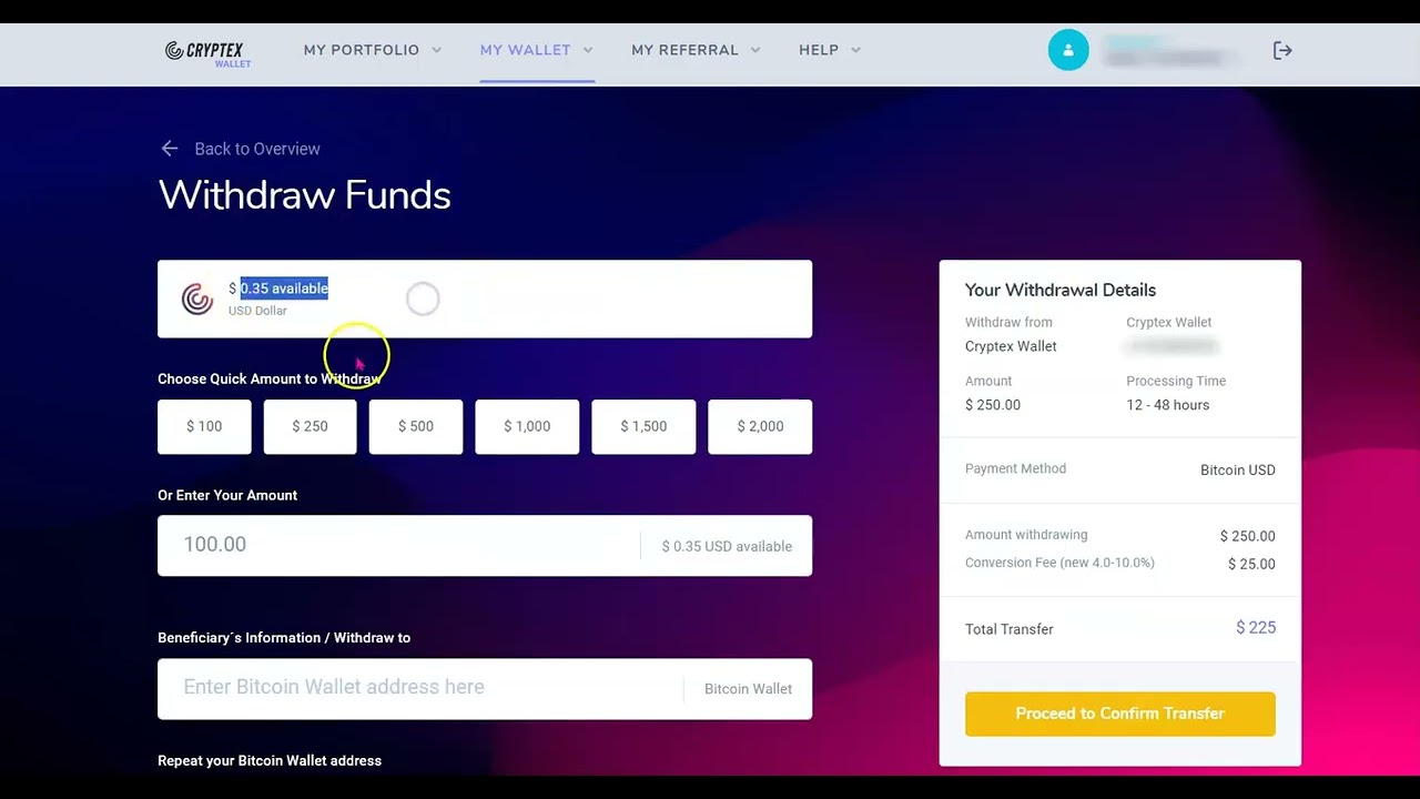 Bytnex How To Withdraw