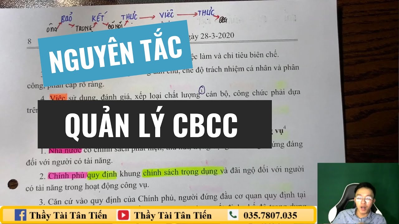 LUẬT CÁN BỘ CÔNG CHỨC - NGUYÊN TẮC QUẢN LÝ CÁN BỘ CÔNG CHỨC VÀ CÁC THUẬT NGỮ PHẢI NẮM