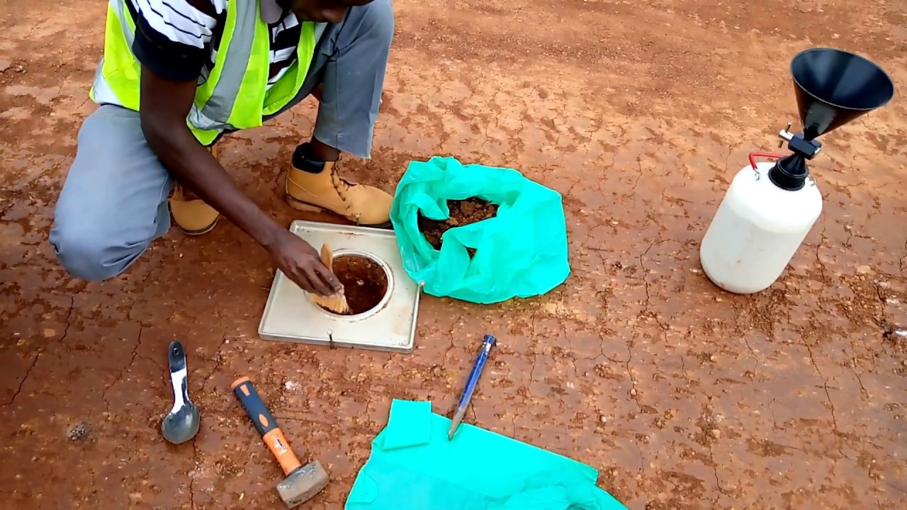 Field Density Test by Sand Replacement Method