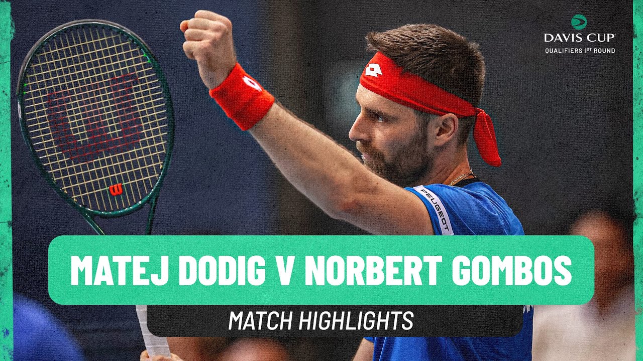 Matej Dodig v Norbert Gombos | Croatia v Slovakia | 2025 Davis Cup Qualifiers Match Highlights