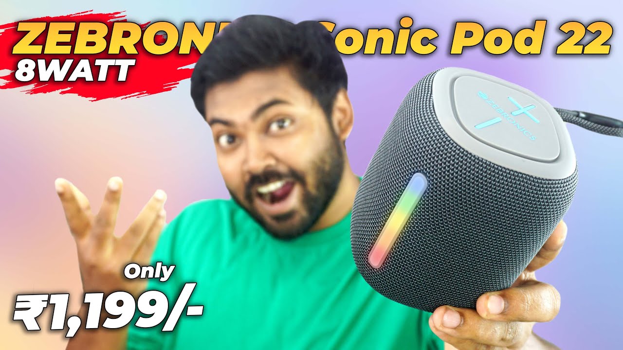 ZEBRONICS Sonic POD 22 | 8 Watts Wireless Speaker | Upto 15 Hours Playback | BTv5.3