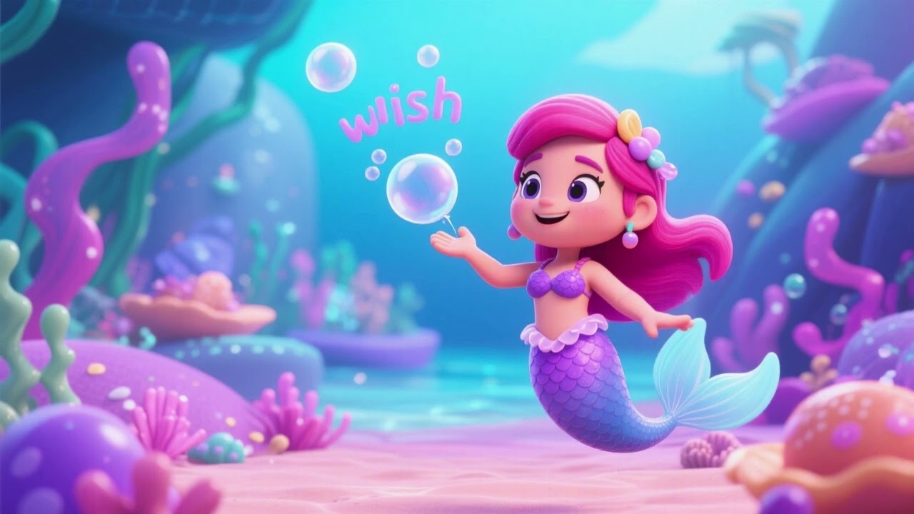 Mermaid’s Bubble Wish Song 🧜‍♀️🫧 | Magical Kids Song | Nursery Rhymes