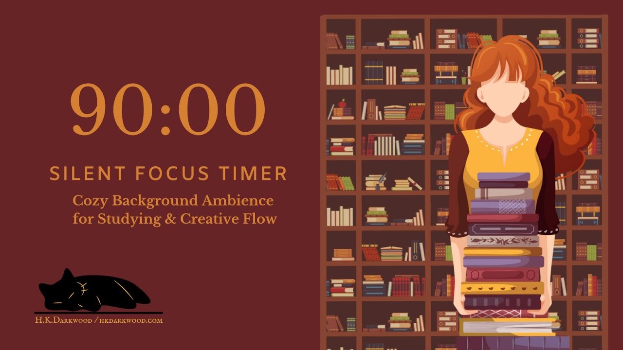 90 Min Silent Pomodoro | Long Focus Ambience (No Talking)