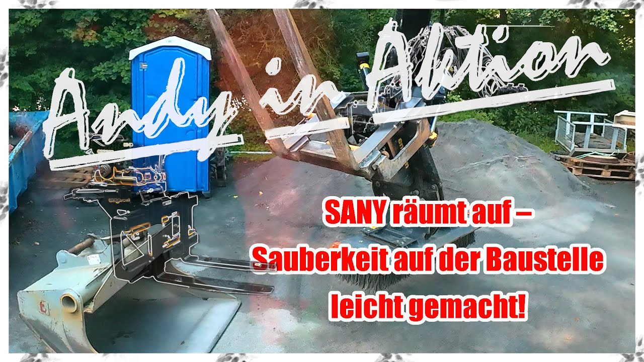 Der SANY räumt auf! #excavator #Tiltrotator #Engcon #Greifkassette#Baustelle#Tiefbau #Straßenbau