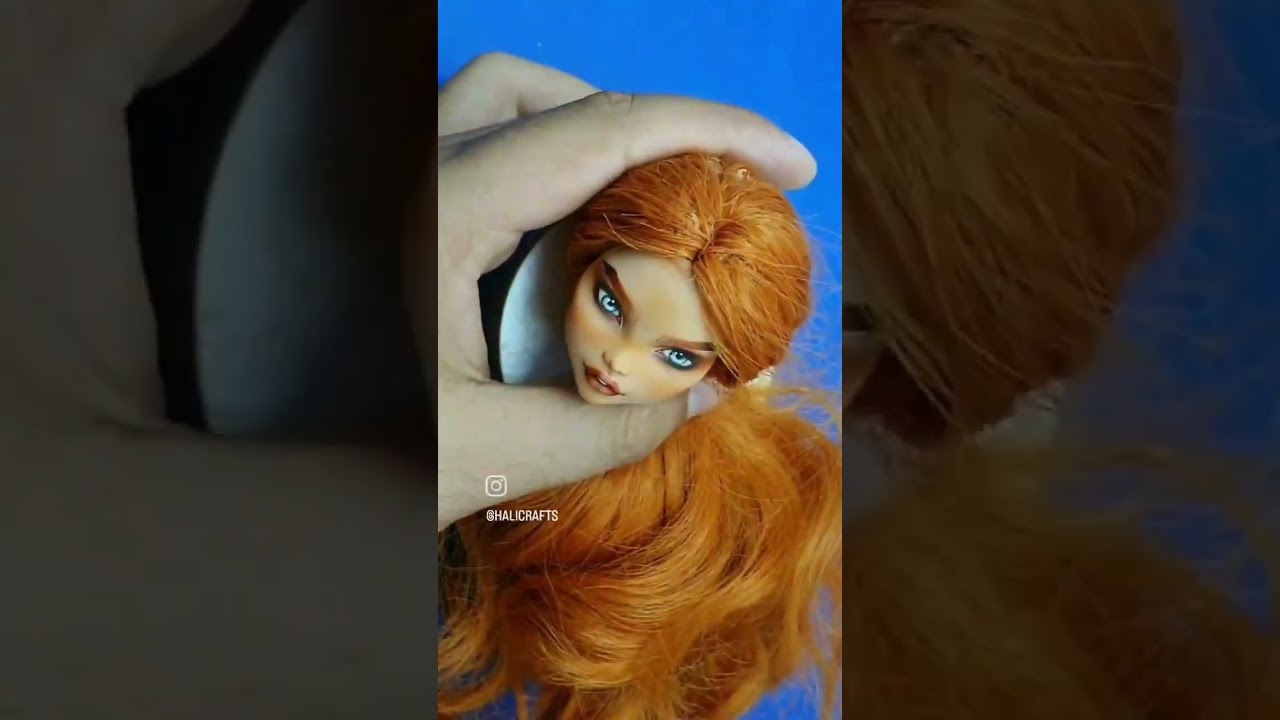 MAKING A GINGER DOLL #monsterhigh #barbie #ooak #makeup #monsterhigh #custom #ginger #fyp #ytshorts