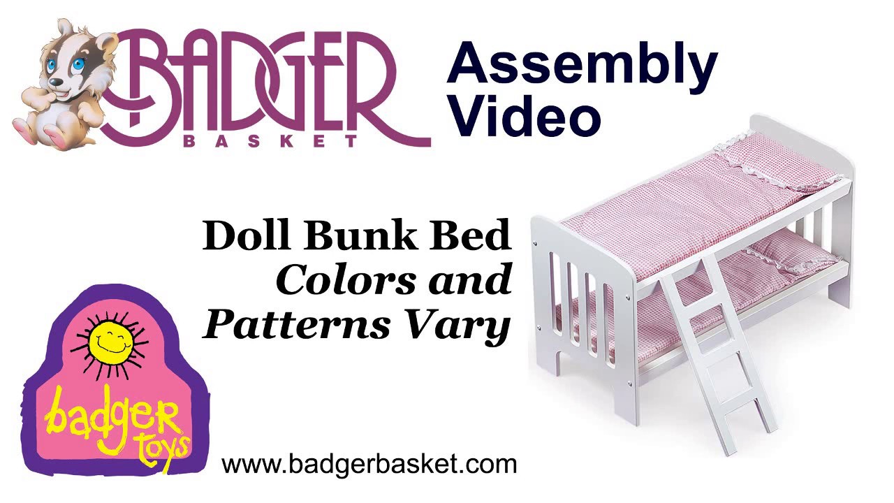 Assembly of 01855, 18595 Badger Basket Doll Bunk Bed With Ladder