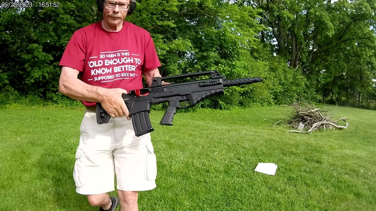 Hatsan Escort BTS12 Bullpup Shotgun - first firing after initial cleaning
