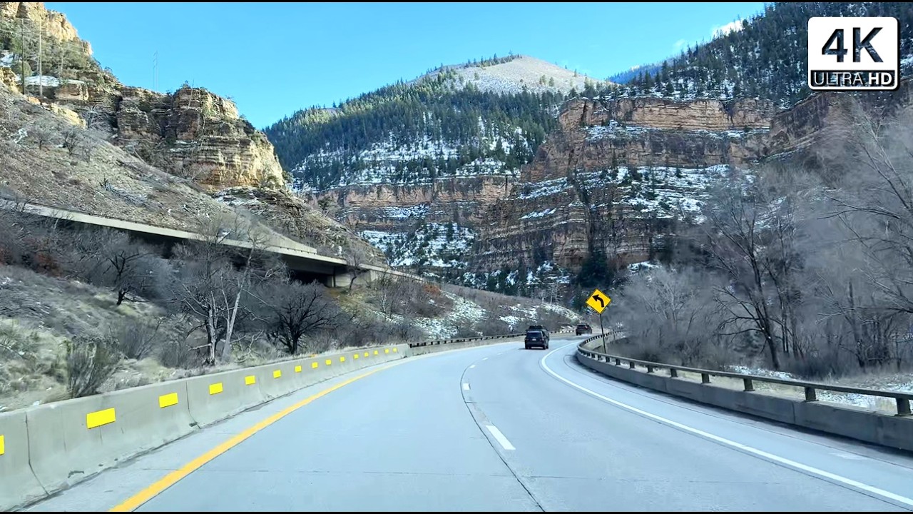 ASPEN to VAIL Colorado - Winter Scenic Road Trip Through the Rockies 4K