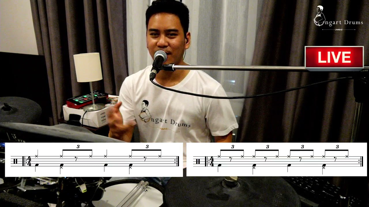 สอนตีกลอง Shuffle & Swing ต่างกันอย่างไร โดย ครูเอิร์ธ Ongartdrums (Live Facebook Recorded)