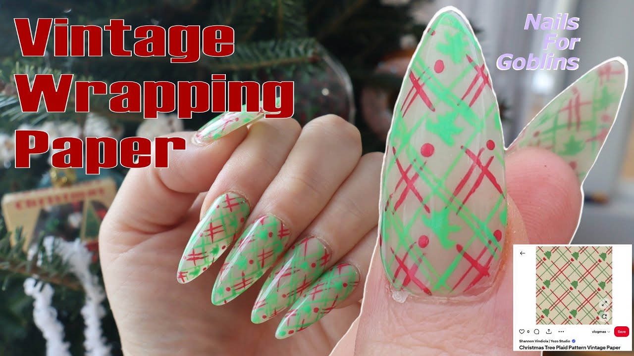 Vintage Wrapping Paper | Watch me work || @NailsForGoblins