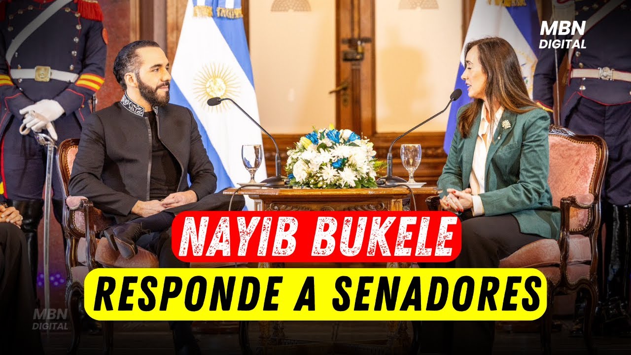 Presidente Nayib Bukele Responde Fuertemente a Preguntas Hechas por Senadores Argentinos