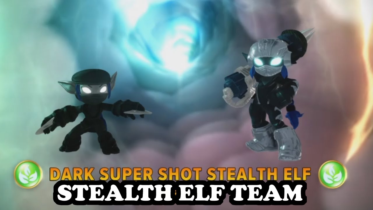 Skylanders Imaginators - Dark Ninja Stealth Elf & Dark Super Shot Stealth Elf - STEALTH ELF TEAM