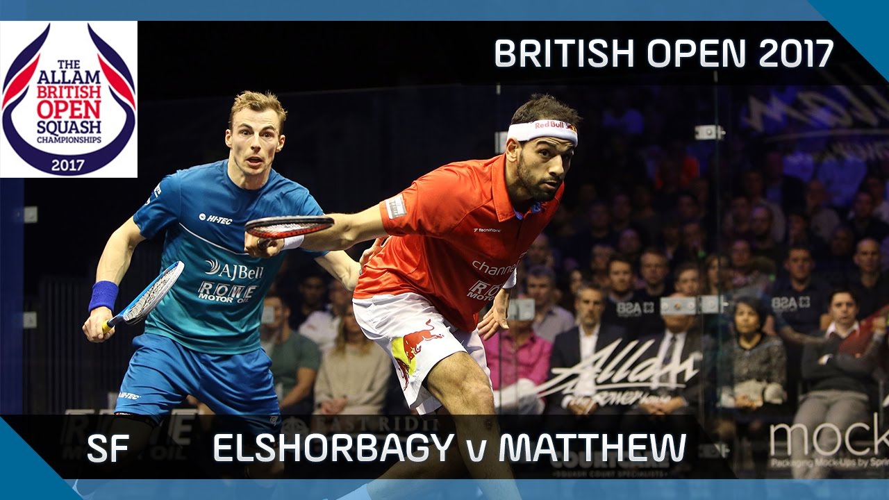 Сквош: Эль-Шорбаги против Мэтью — лучшие моменты British Open 2017 SF