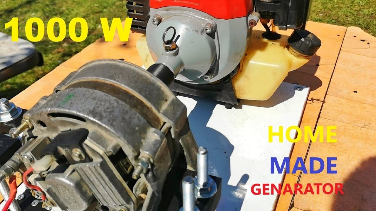 Как сделать автомобильный генератор переменного тока на 14,4 В и 220 В на выходе из двухтактного дви