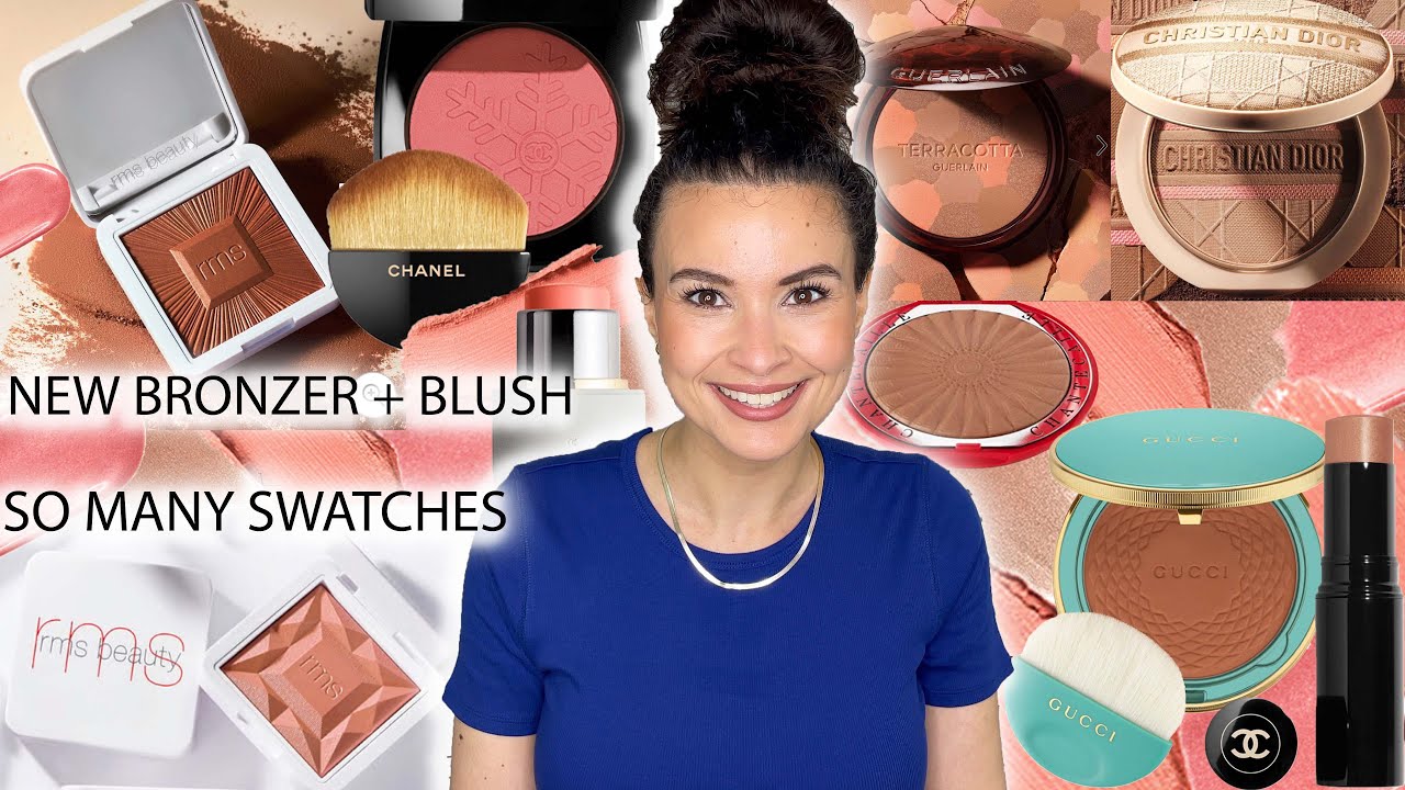 NEW BRONZERS + BLUSH COMPARISONS | RMS, Dior, Chanel etc | So Many Swatches!