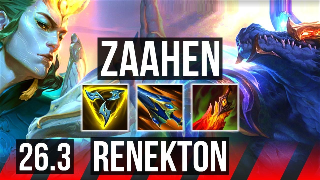 ZAAHEN vs RENEKTON (TOP) | Perfect KDA: 14/0/2 | EUW Grandmaster | 26.3