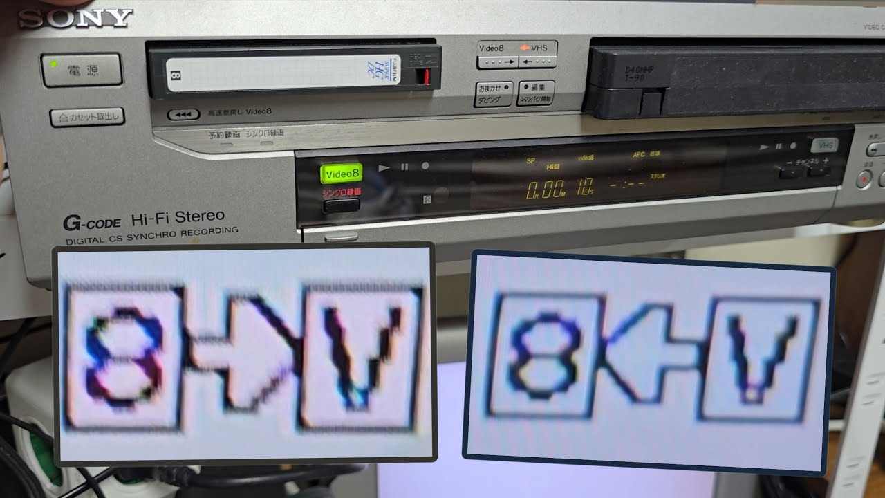 8mm ↔️ VHS, videotape interactive video recording