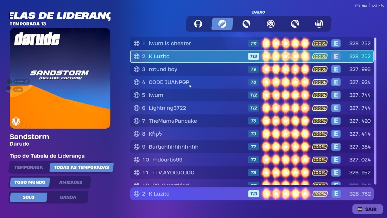 Fortnite Festival - Sandstorm (Expert) (Bass) - All Perfects