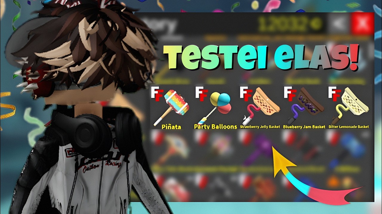 TESTEI A PARTY BALLONS, AS CESTAS E A PIÑATA NO MARRETÃO! | Flee The Facility