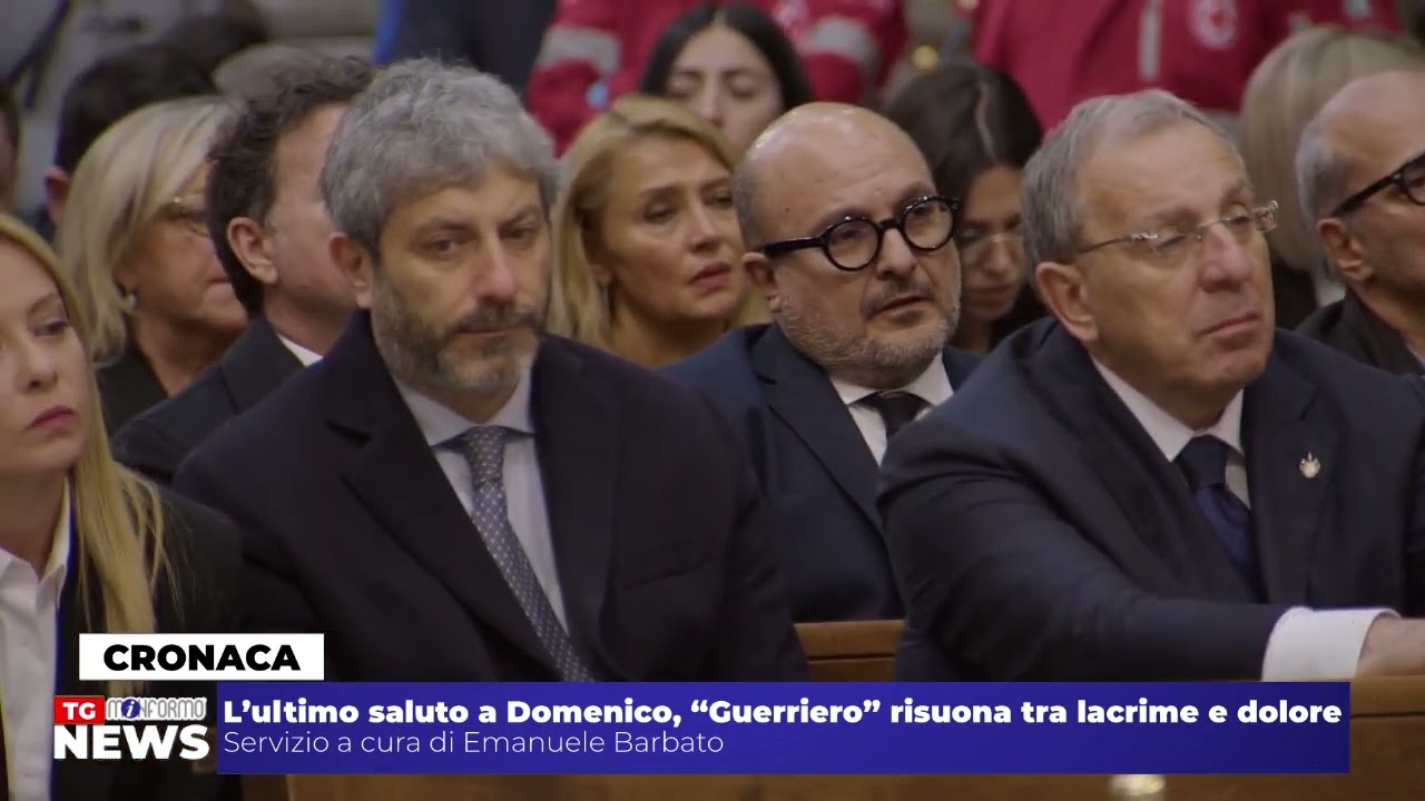 L’ultimo saluto a Domenico, “Guerriero” risuona tra lacrime e dolore