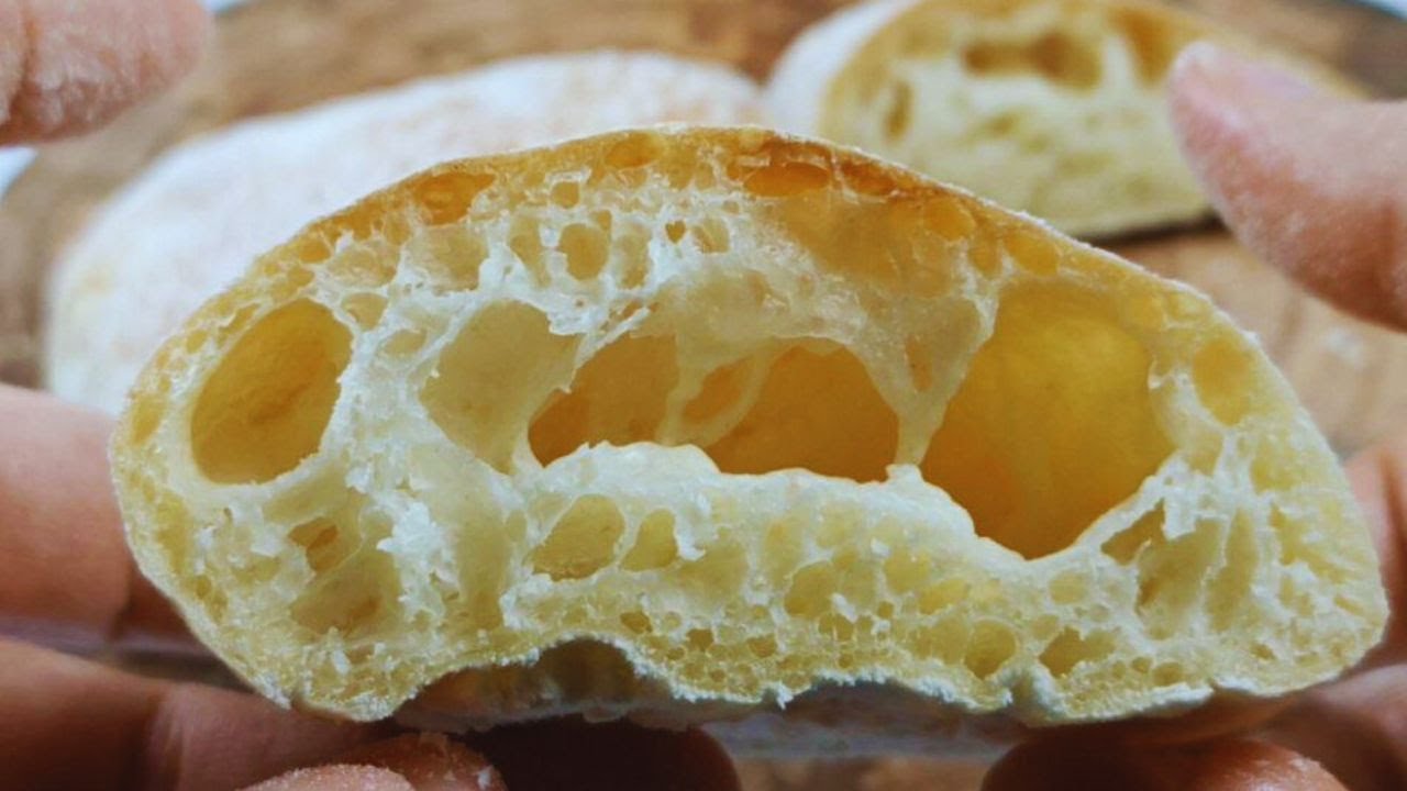 4 Ingredient, NO-Knead Ciabatta Bread Recipe | The EASIEST Way to make Ciabatta!