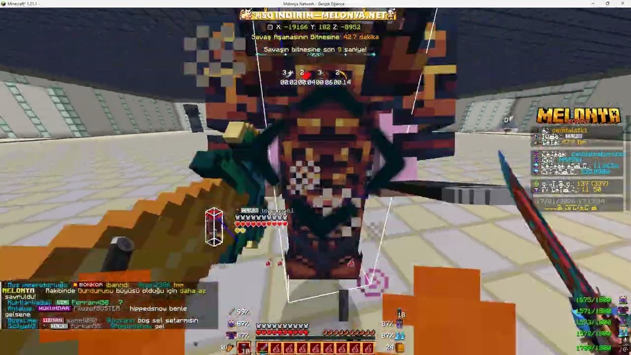 Melonya Towny Karışık PVP 1 #minecraft  #pvp #melonya #towny
