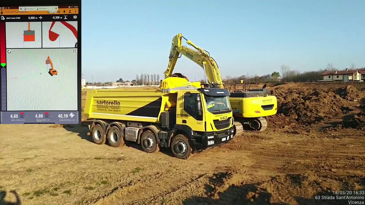 HITACHI ZAXIS 350 - 6 con sistema trimble earthworks