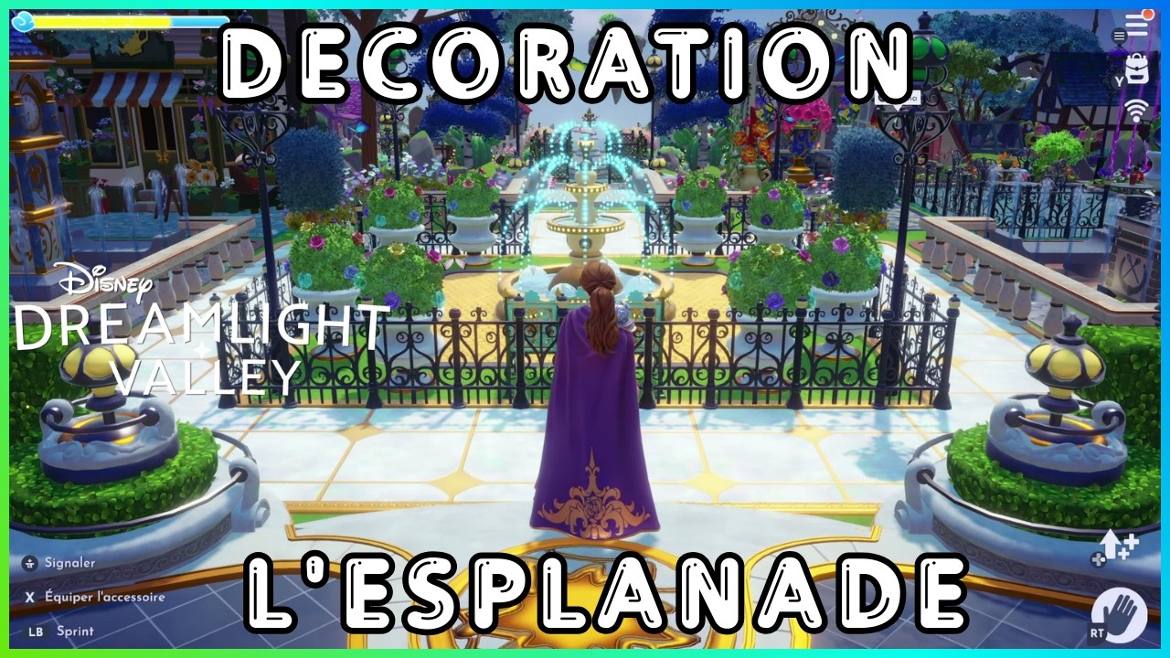 Disney dreamlight valley - Décoration - L'esplanade - Inspiration - Aménagement - Design - Idée