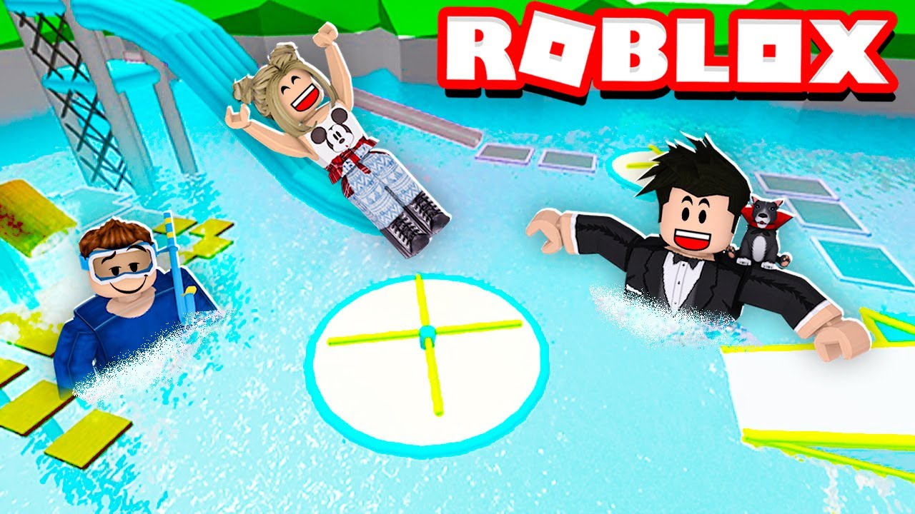 LOKIS NO CLUBINHO COM BRINQUEDOS LEGAIS NA PISCINA | Roblox - Aqualiana Water park