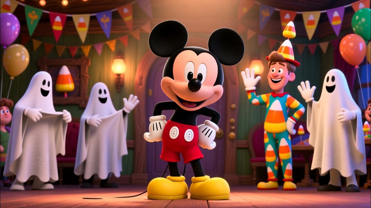Mickey Mouse 👻 The Screaming Clubhouse! 🎃 Spooky Fun Adventure | Halloween Cartoon for Kids 🐭✨