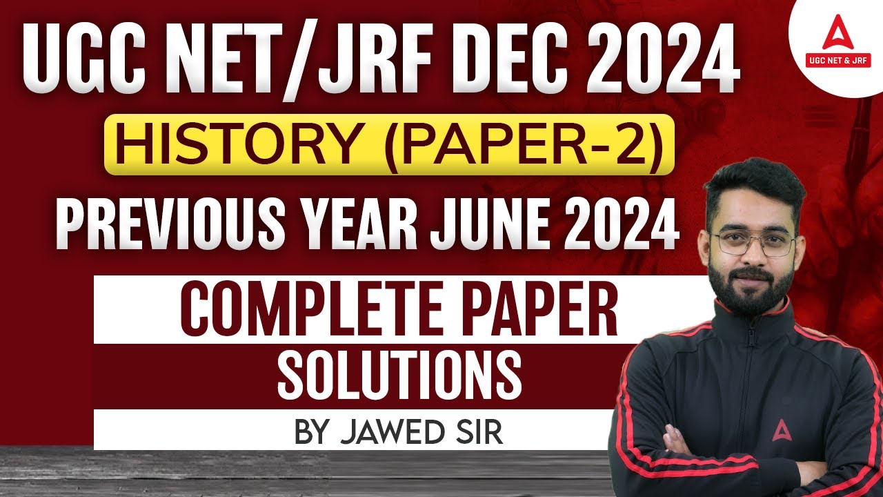 UGC NET History Previous Year Question Paper | UGC NET History Classes By Jawed Sir