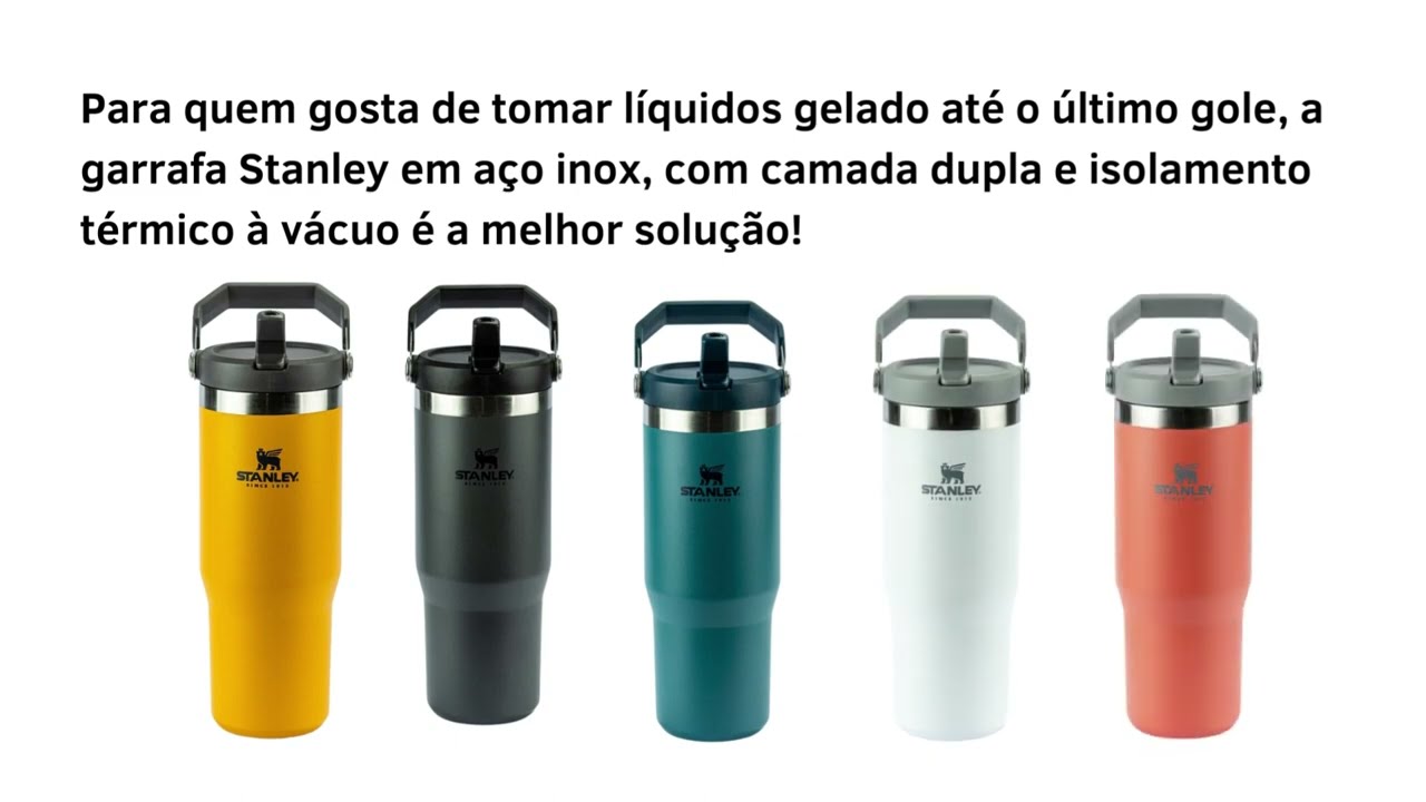 Garrafa T&eacute;rmica &Aacute;gua Stanley Tumbler Flip Straw 887ml