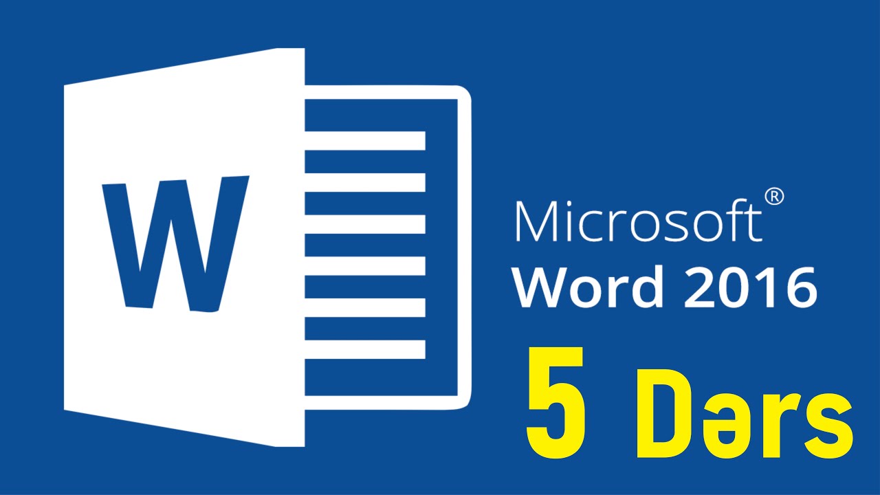 Word programı.                                                öyrənmək Word 5 dərs#word