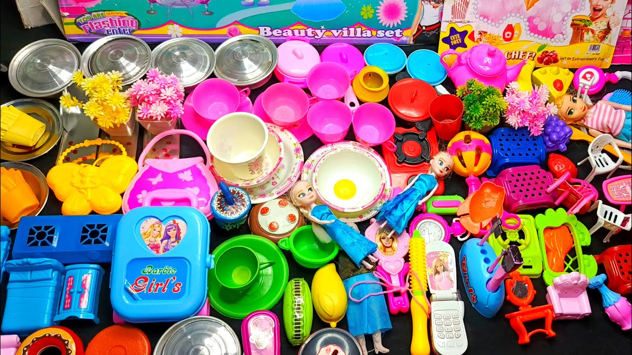 🪂10 Minutes of Satisfying Asmr Toys Miniature Cooking Set Barbie Doll Asmr ||Usa Toys Miniature 