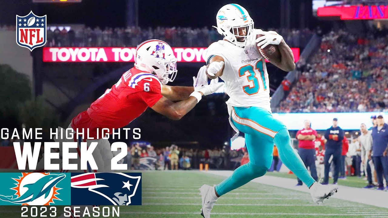 Miami Dolphins vs. New England Patriots | 2023 Week 2 Game Highlights