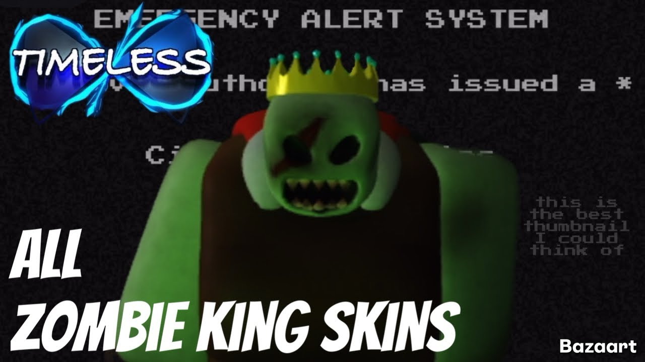 Winning With Every Zombie King Skin | Roblox Timeless